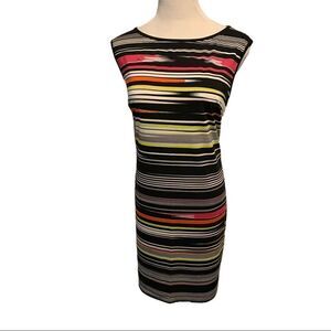 New! Trina Turk Striped Tank Dress Sz L